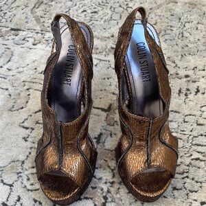 Colin Stuart Metallic Bronze Heels